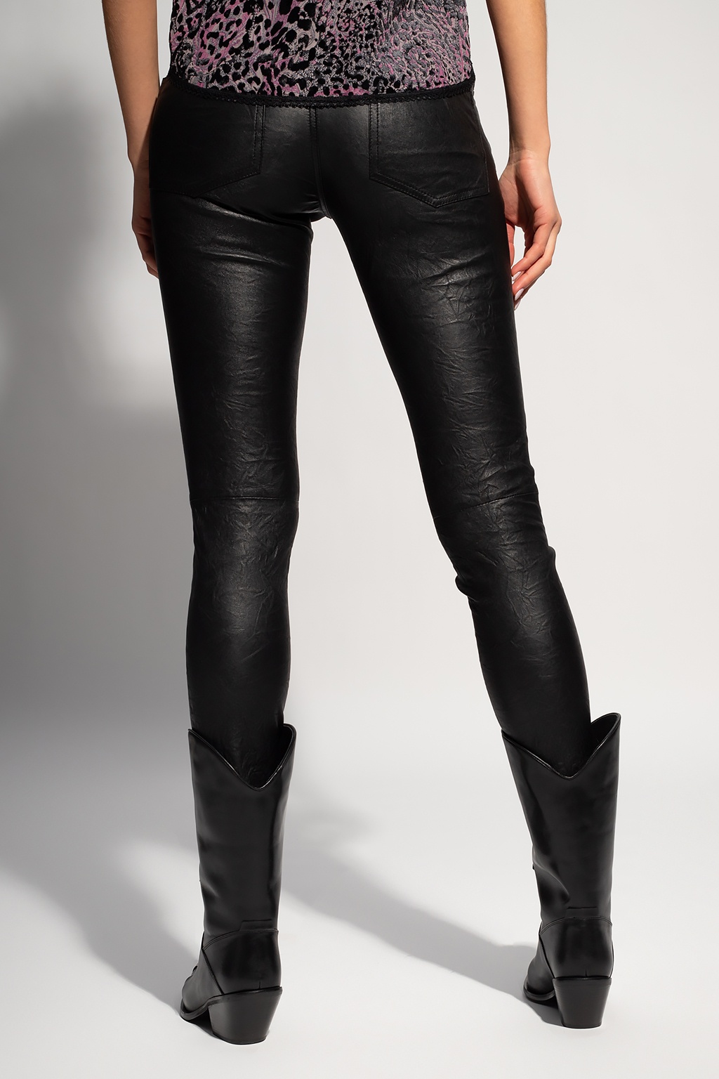 Black Leather trousers Zadig & Voltaire - Vitkac Canada